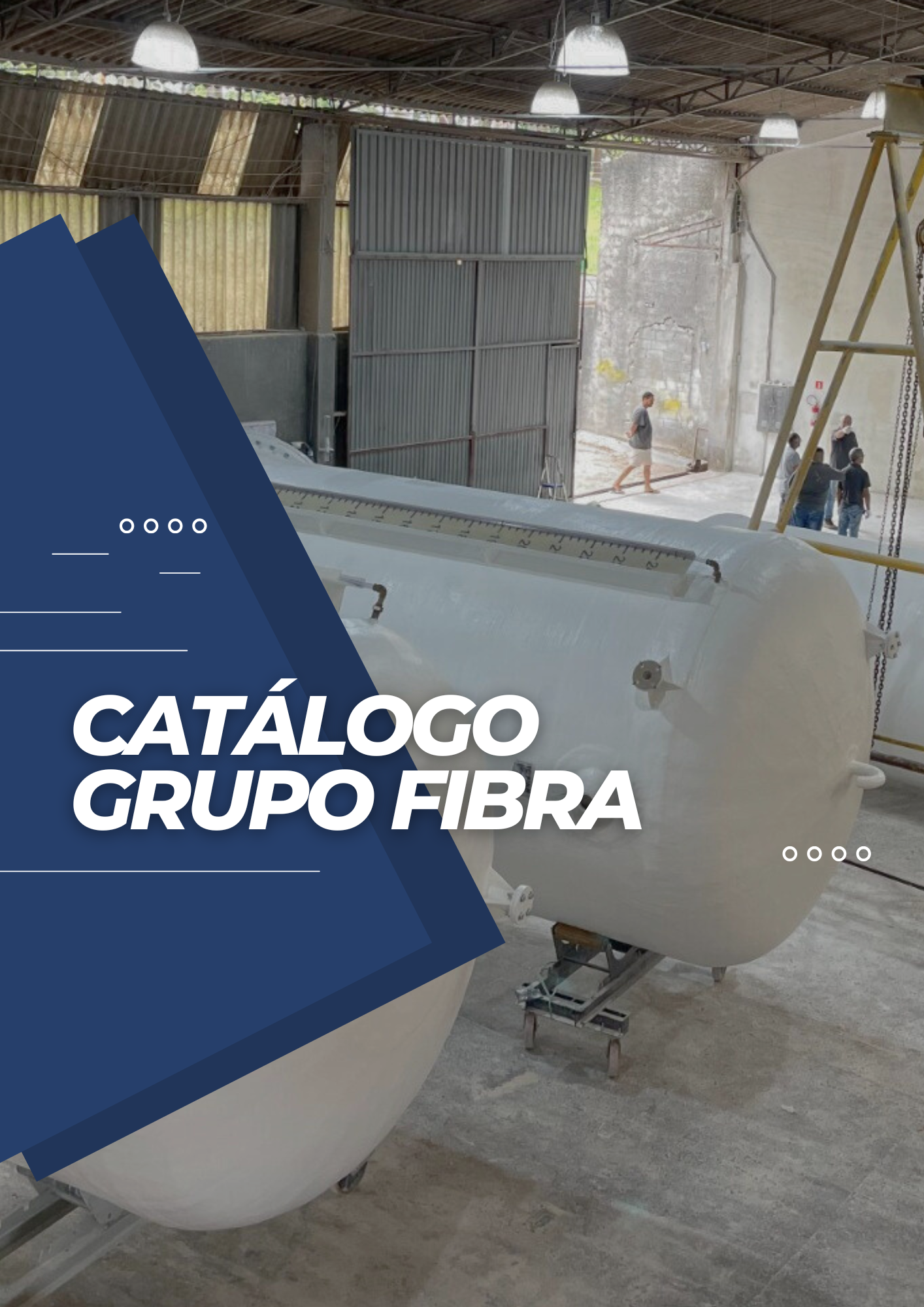 Catálogo de produtos e serviços em PRFV (fibra de vidro). Inclui tanques, tubos e conexões, peças especiais, serviços, peças para ETA e ETE e mais.